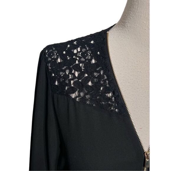 Cache Long Sleeve Black Lace Tunic Size Small - Picture 2 of 5